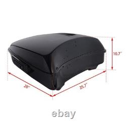 Chopped Trunk Rack With Backrest For Road King Street Glide 2014-2025