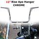 Chrome 12 Rise Ape Hangers Handlebar For Touring Road King Street Glide Flht