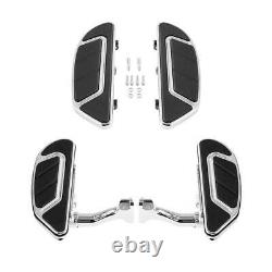 Chrome Floorboard & 1 1/4 Footpegs Fit For Harley Road King Street Glide 93-23