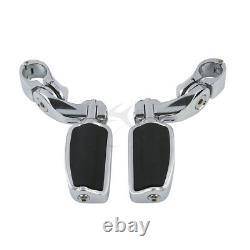 Chrome Floorboard & 1 1/4 Footpegs Fit For Harley Road King Street Glide 93-23