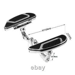 Chrome Floorboard & 1 1/4 Footpegs Fit For Harley Road King Street Glide 93-23