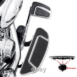 Chrome Floorboard & 1 1/4 Footpegs Fit For Harley Road King Street Glide 93-23