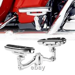 Chrome Floorboard & 1 1/4 Footpegs Fit For Harley Road King Street Glide 93-23