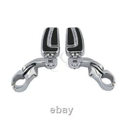 Chrome Floorboard & 1 1/4 Footpegs Fit For Harley Road King Street Glide 93-23