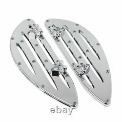 Chrome Foot Rest Floorboards Footboard For Harley Street Glide Softail Road King