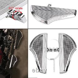 Chrome Front Rear Floorboards Foot Peg Mounts For Harley Road King Street Glide