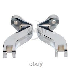 Chrome Front Rear Floorboards Foot Peg Mounts For Harley Road King Street Glide