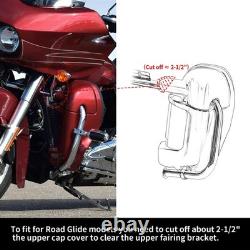 Chrome Lower Vented Leg Fairings Glove Box for Road King Street Glide 1983-2013