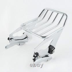 Chrome Luggage Rack & 4-Point Dock Hardware 14-25 Road King Street/Electra Glide