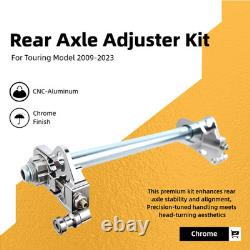 Chrome Rear Axle Adjuster Kit For Harley Road King Street Glide FLHX 2009-2023
