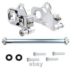 Chrome Rear Axle Adjuster Kit For Harley Road King Street Glide FLHX 2009-2023