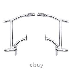 Chrome Side Crash Bar Saddlebag Guards For Harley Road King Street Glide 09-25
