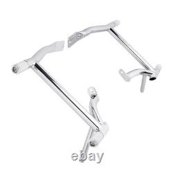 Chrome Side Crash Bar Saddlebag Guards For Harley Road King Street Glide 09-25
