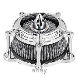 Chrome Spike Air Cleaner Intake Filter For Harley Softail Road King Street Glide