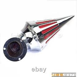 Chrome Spike Air Cleaner Intake Filter for Harley Road King Street Electra Glide