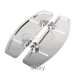 Chrome Stretched Driver Floorboards For Harley Road King Street Glide FLTR 86-23