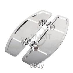 Chrome Stretched Floorboard Footboards For Harley Road King Street Glide FLHX