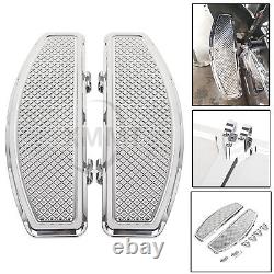 Chrome Stretched Floorboard Footboards For Harley Road King Street Glide FLHX