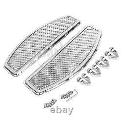 Chrome Stretched Floorboard Footboards For Harley Road King Street Glide FLHX