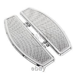 Chrome Stretched Floorboard Footboards For Harley Road King Street Glide FLHX