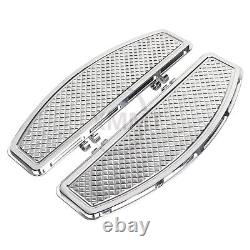 Chrome Stretched Floorboard Footboards For Harley Road King Street Glide FLHX