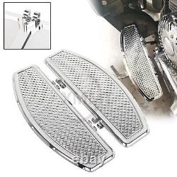 Chrome Stretched Floorboard Footboards For Harley Road King Street Glide FLHX