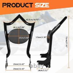 Crown Sissy Bar Backrest For Harley Road Glide Street Touring Road King 1997-08