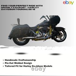 Custom 2-1 Exhaust for Harley Road King, Street Glide, Electra Glide 1995-2016