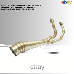 Custom 2-1 Exhaust for Harley Road King, Street Glide, Electra Glide 1995-2016