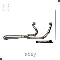Custom 2-1 Exhaust for Harley Road King, Street Glide, Electra Glide 1995-2016