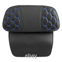 Custom 2-Up Leather Seat withBackrest For Touring Road King Street Glide 2014-2023