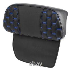 Custom 2-Up Leather Seat withBackrest For Touring Road King Street Glide 2014-2023