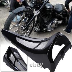 Custom Vivid Black Chin Spoiler Scoop For Harley Touring Road King Street Glide