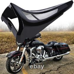 Custom Vivid Black Chin Spoiler Scoop For Harley Touring Road King Street Glide