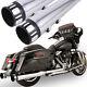 Dna 4 Mufflers Exhaust Pipe For Harley Road King Electra Street Glide 1995-2016