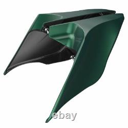 Deep Jade Pearl Stretched Extended Side Cover For 14+ Harley Street Road King
