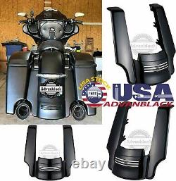 Denim Black Stretched Rear Fender Extension 09+ Road King Street Glide Special