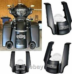 Denim Black Stretched Rear Fender Extension 09+ Road King Street Glide Special