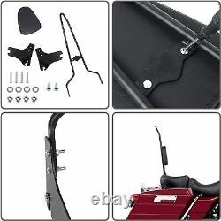 Detachable Backrest Sissy Bar withPad For Touring Road King Street Glide 1997-2008