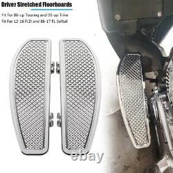 Diamond Driver Stretched Floorboards Footboard For Harley Road King Street Glide