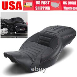 Driver Passenger 2-Up Seat For Harley Touring Street Road Glide Road King 09-24