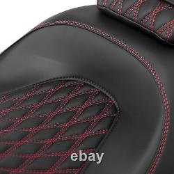 Driver Passenger Gel Seat Fit for Harley Davidson Road King Street Glide 09-23