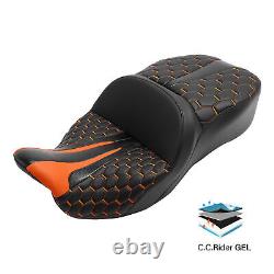 Driver Passenger Pillion Gel Seat Fit For Harley Road King Street Glide 09-22 21