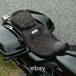 Driver Passenger Pillion Seat For Harley Touring CVO Road Street Glide 2009-2022