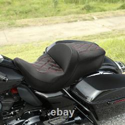 Driver & Passenger Seat 2 Up Fit For Harley Touring Road King Street Glide 09-23