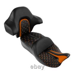 Driver Passenger Seat & Backrest Fit For Harley Road King Street Glide 2014-2023