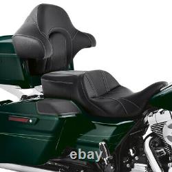 Driver Passenger Seat For Harley Touring Street Glide Road King FLHR FLHX 09-UP