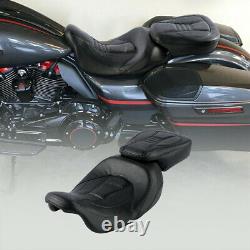 Driver Passenger Seat Set Fit For Harley Touring Street Glide Road King 09-20 18