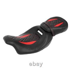 Driver Passenger Seat Touring Tri Glide Road King Street Road Electra 09-23 Red
