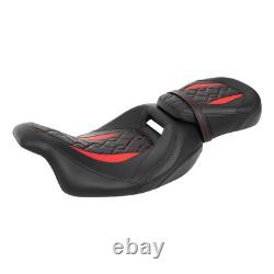 Driver Passenger Seat Touring Tri Glide Road King Street Road Electra 09-23 Red